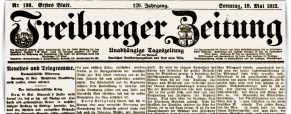 Freiburger Zeitung v. Mai 1912